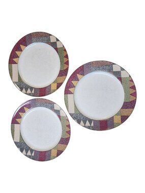 Studio Nova "Palm Desert" Y 2216 Nancy Green Dinner Plates ~11" [Set of 3]